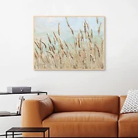 Wild Beach Reeds Framed Canvas Art Print