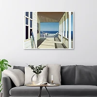 Porch Shadows Framed Canvas Art Print