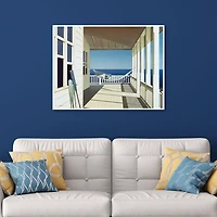 Porch Shadows Framed Canvas Art Print