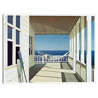 Porch Shadows Framed Canvas Art Print