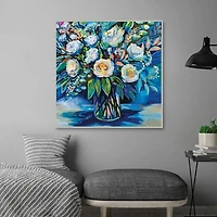 Feeling Blue Framed Canvas Art Print