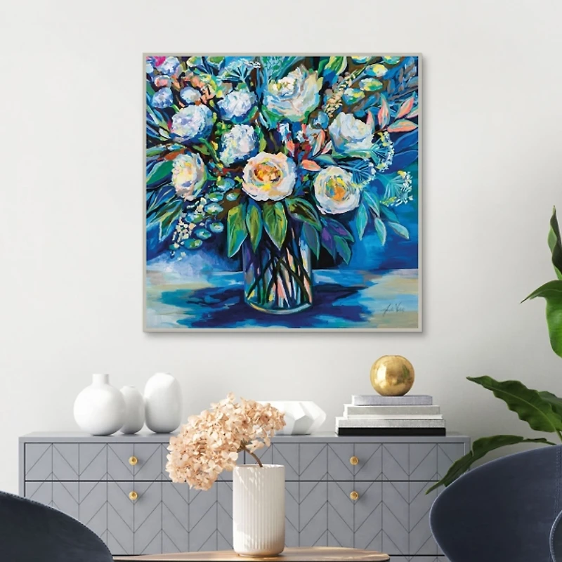 Feeling Blue Framed Canvas Art Print