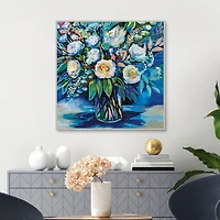 Feeling Blue Framed Canvas Art Print