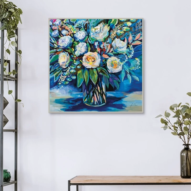 Feeling Blue Framed Canvas Art Print