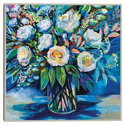 Feeling Blue Framed Canvas Art Print