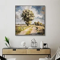 Along A Country Trail Framed Canvas Art Print