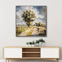 Along A Country Trail Framed Canvas Art Print