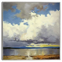 Mile High Lake Sky Framed Canvas Art Print