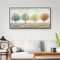 Transitional Trees Framed Canvas Art Print