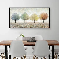 Transitional Trees Framed Canvas Art Print