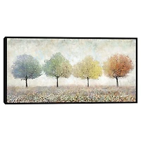 Transitional Trees Framed Canvas Art Print