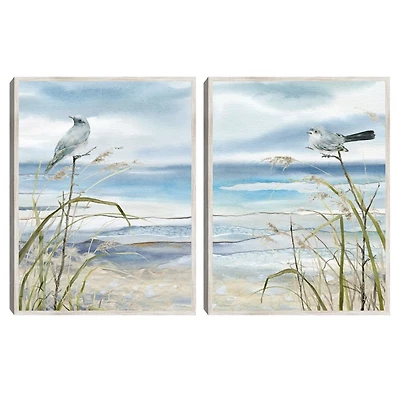 Seaside Rest Framed Canvas Art Prints, Set of 2