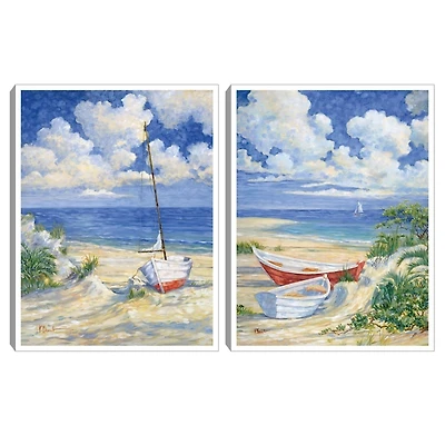 Costa Del Sol Framed Canvas Art Prints, Set of 2