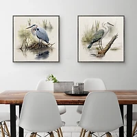 Seabird Portrait Framed Canvas Prints, Set of 2
