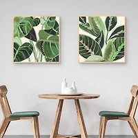 Jungle Close Up Framed Canvas Art Prints, Set of 2