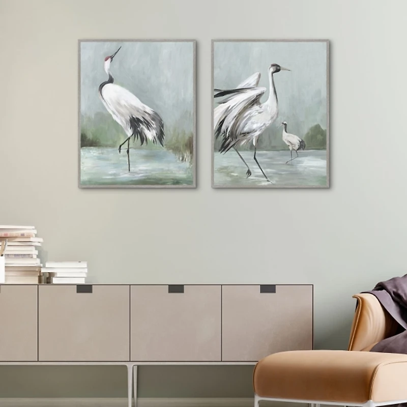 Noble Beauty Framed Canvas Art Prints, Set of 2