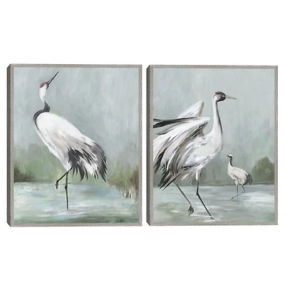 Noble Beauty Framed Canvas Art Prints, Set of 2