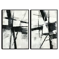 Brushed Away Framed Canvas Art Prints, Set of 2
