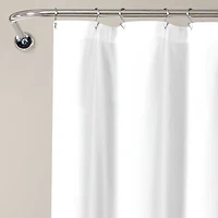 Allison White Ruffle Shower Curtain