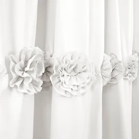 Darla White Floral Shower Curtain