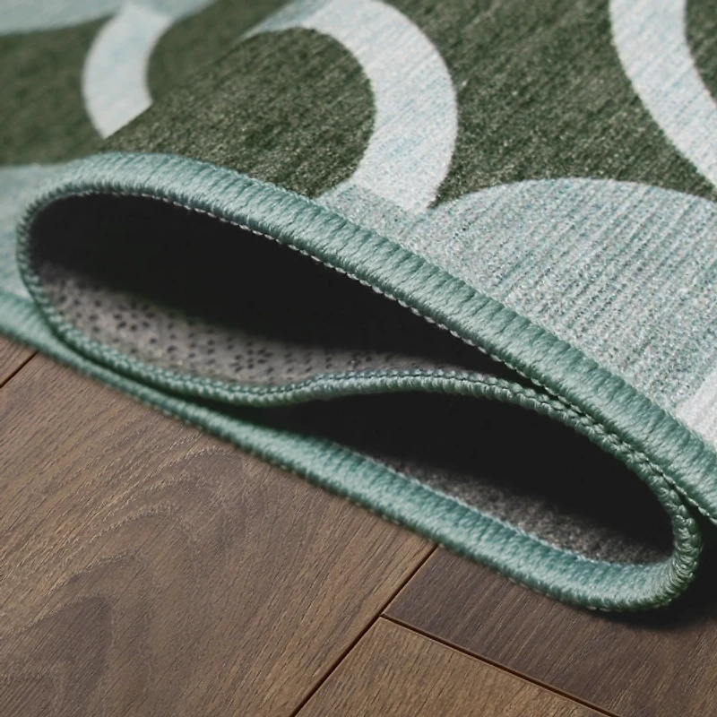 Dula Sage Green Washable Runner, 2x7