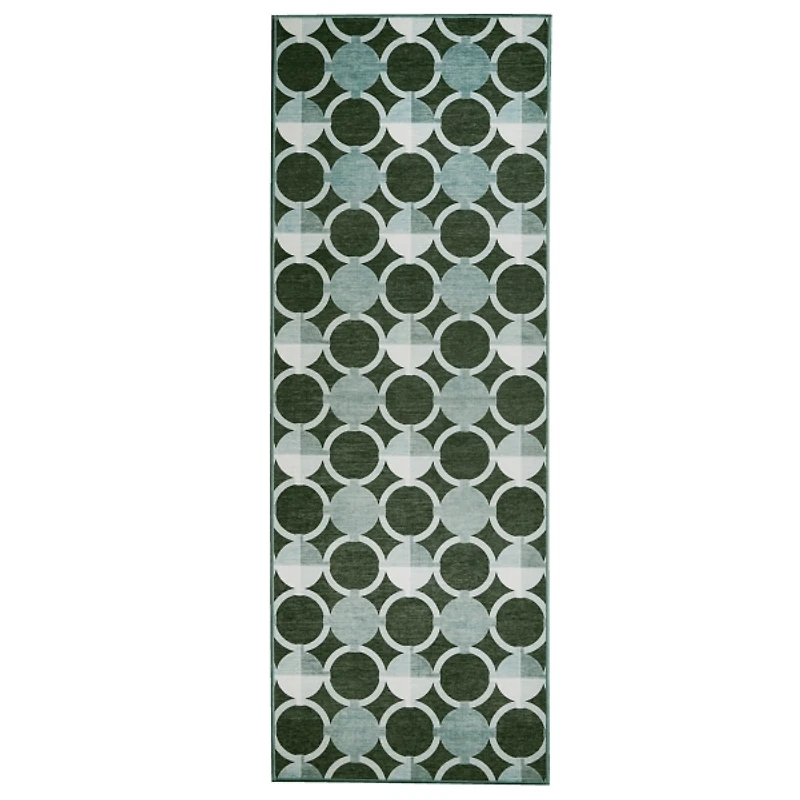 Dula Sage Green Washable Runner, 2x7