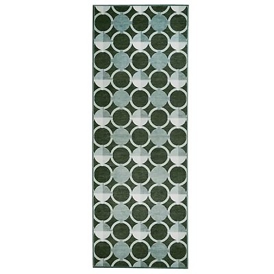 Dula Sage Green Washable Runner, 2x7