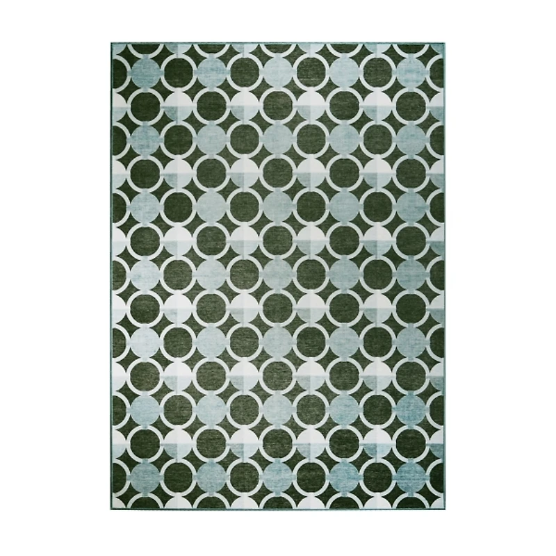Dula Sage Green Washable Area Rug, 5x7