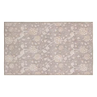 Kalini Natural Floral Washable Area Rug