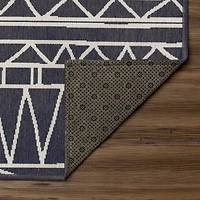 Gray Chelsea Geometric Washable Area Rug, 5x7