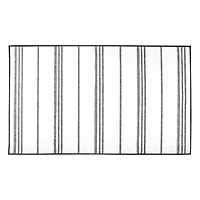 Gray and White Stripe Washable Area Rug