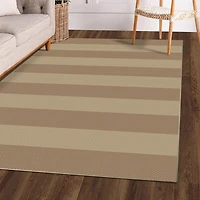 Anika Natural Striped Washable Area Rug, 5x7