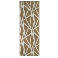 Camel Intersections Washable Runner, 2x7