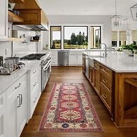 Coral Shary Washable Runner, 2x7