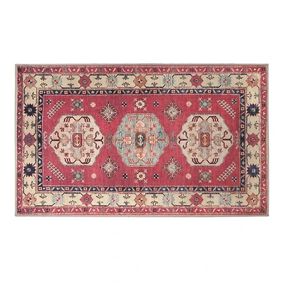Coral Shary Washable Area Rug, 3x5