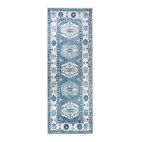 Blue Shary Washable Runner, 2x7