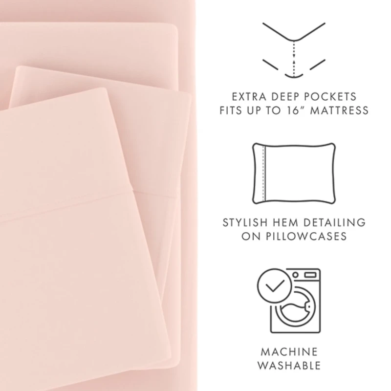 Blush Ultra Soft 4-pc. King Sheet Set