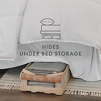 White Pleated Full Bed Skirt