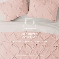 Blush Pinched 3-pc. King Duvet Cover Set
