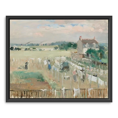 Hanging the Laundry Out Framed Canvas Art Print