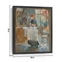 In the Dining Room 1875 Framed Canvas Art Print