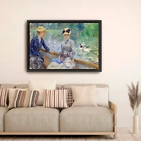 Lake in the Bois De Boulogne Framed Canvas Print