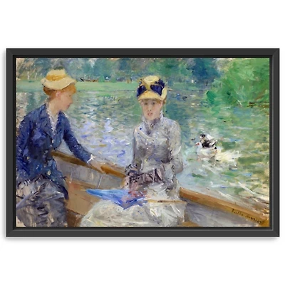 Lake in the Bois De Boulogne Framed Canvas Print