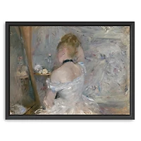 Woman At Her Toilette Framed Canvas Art Print