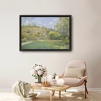 A Cowherd at Valhermeil Framed Canvas Art Print