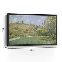 A Cowherd at Valhermeil Framed Canvas Art Print