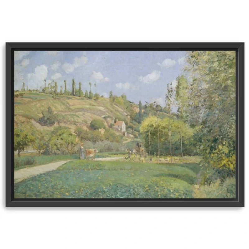A Cowherd at Valhermeil Framed Canvas Art Print