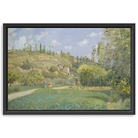 A Cowherd at Valhermeil Framed Canvas Art Print