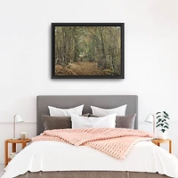 Avenue In The Parc De Marly Framed Canvas Print