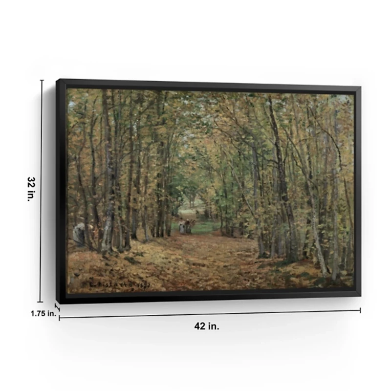 Avenue In The Parc De Marly Framed Canvas Print
